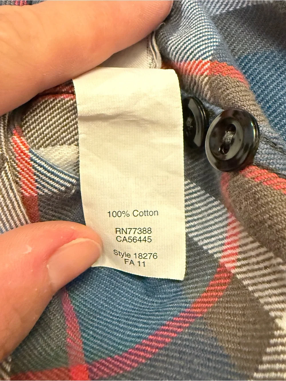 J.Crew Sporting Goods Plaid Flannel Shirt Men’s Small Blue Red Cotton Button Up